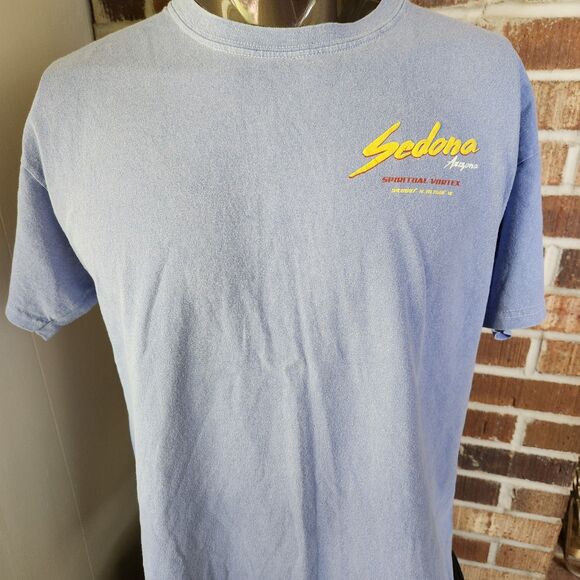 Spiritual Vortex Sedona Arizona T-Shirt Size M Blue  Short Sleeve Graphic Tee - Picture 2 of 9